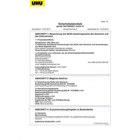 Klebestift Office Pen 60g UHU 35