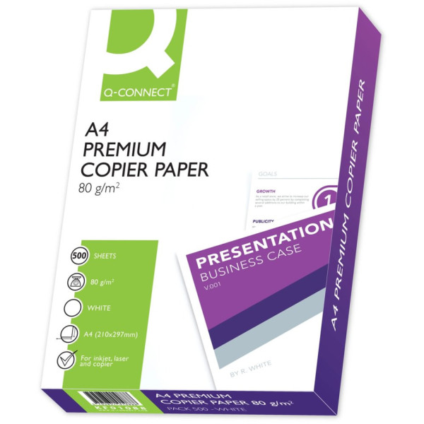 Multifunktionspapier Premium, A4, 80g/m², 500 Blatt, weiß Q-CONNECT KF01088