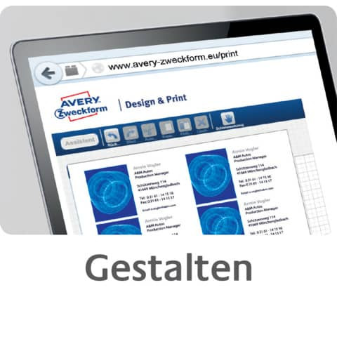 Visitenkarte weiß 250 Karten microperf. ZWECKFORM C32010 25 85x54mm 185g