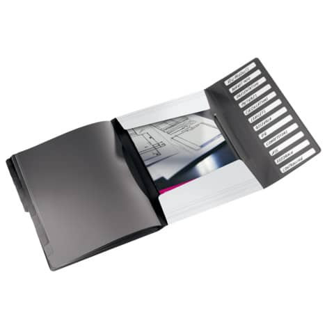 Ordnungsmappe Solid A4 weiß LEITZ 4570-10-01 PP 12 Fächer