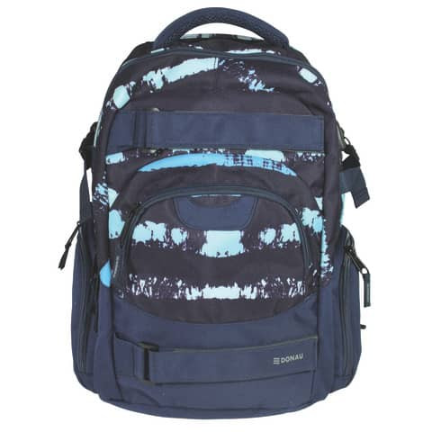 Schulrucksack Streifen blau DONAU 2601100-71