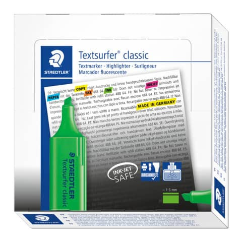 Textmarker Textsurfer grün STAEDTLER 364-5 nachfüllbar