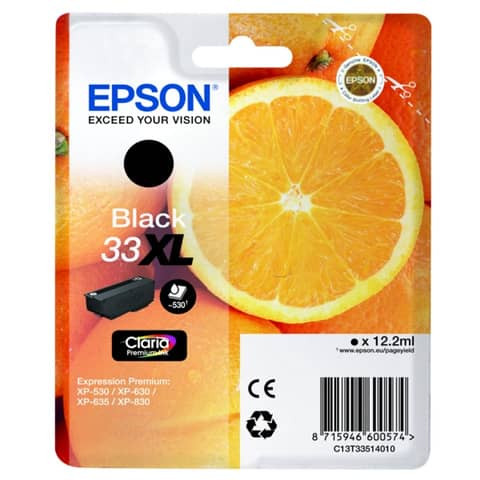 Inkjetpatrone Nr. 33XL schwarz EPSON C13T33514012