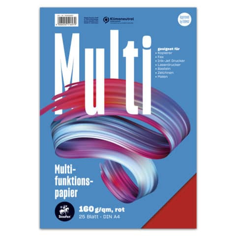 Kopierpapier A4 160g 25BL rot STAUFEN STYLE 734051697 Multifunktion