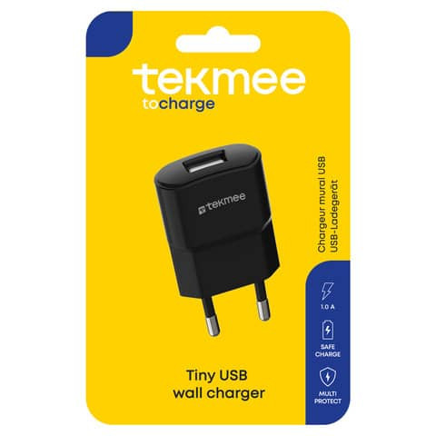 Ladestecker Adapter USB schwarz TEKMEE 40 43 01 94
