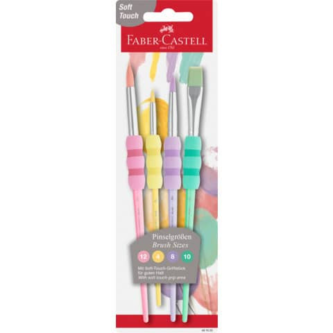 Haarpinselset 4ST Pastell sortiert FABER CASTELL 481620