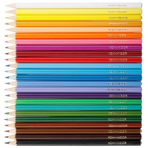 Farbstiftetui sort.Motive 24ST KOH-I-NOOR 3554V/3584/3654 17,5cm