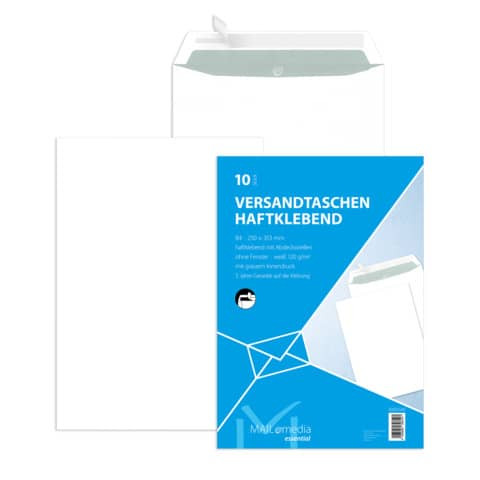 Versandtasche B4 HK 120g weiß 30002545 10ST Offset m. Innendruck