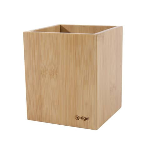 Schreibköcher Bambus natur SIGEL SA204 92x106x92mm