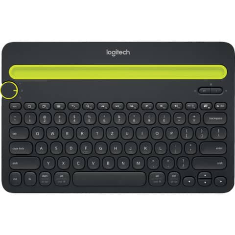 Tastatur Multi-Device K480 Wireless schwarz/grün