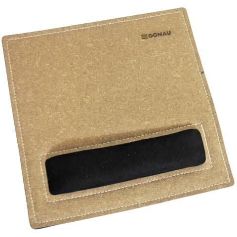 Mausmatte Recyclingleder/Filz braun DONAU 2100004-02