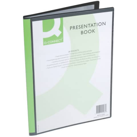 Sichtmappe Panorama schwarz Q-CONNECT KF01265 20 Hüllen