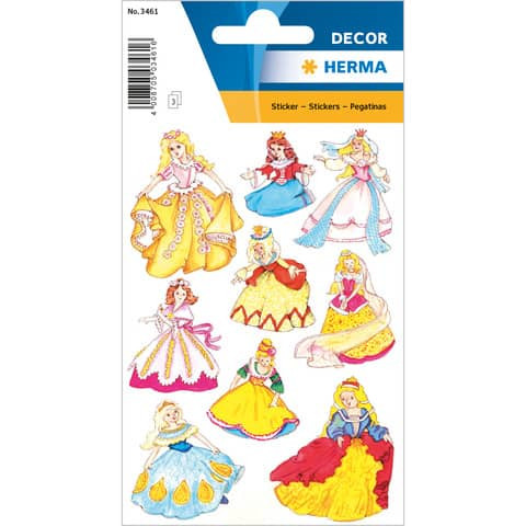 Schmucketikett Prinzessinnen 27 Stück HERMA 3461 Decor