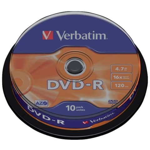 DVD-R 10er Spindel 4,7Gb120min VERBATIM 43523