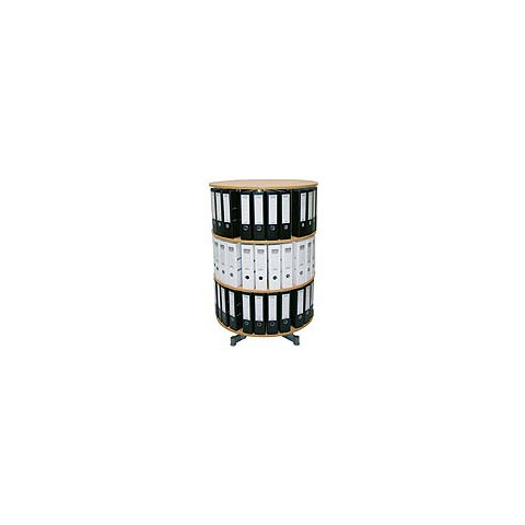 Ordnerdrehsäule 3 Etagen buche RE081BB3 D81cm