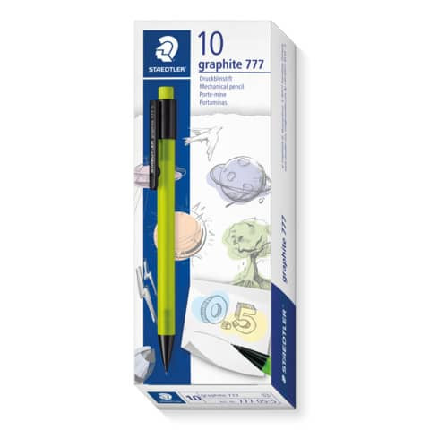 Feinminenstift Graphite 0,5mm grün STAEDTLER 77705-5 transparent