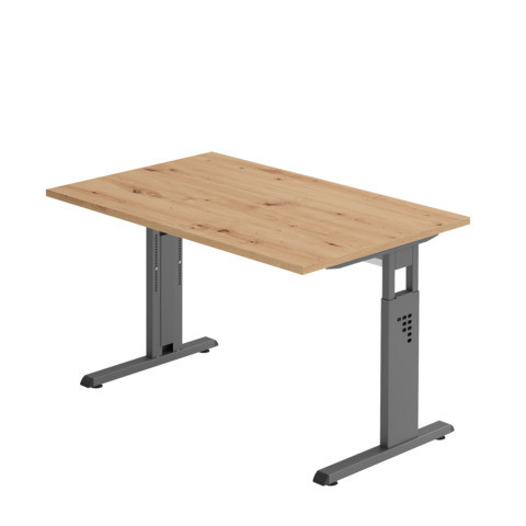 Schreibtisch 120x80cm asteiche/graphit HAMMERBACHER MONT.VOS12/R/G