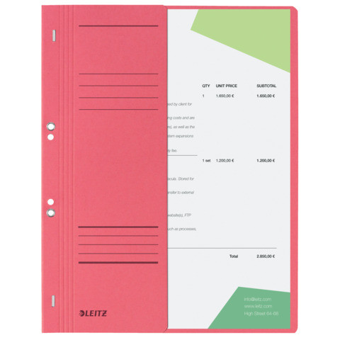 Ösenhefter A4 rot LEITZ 37400025 halber Deckel