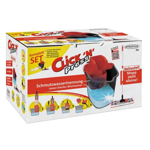 Click Press Bodenwisch-Komplett-Set SPRINTUS 228001060 inkl. Magnetstaubtuch