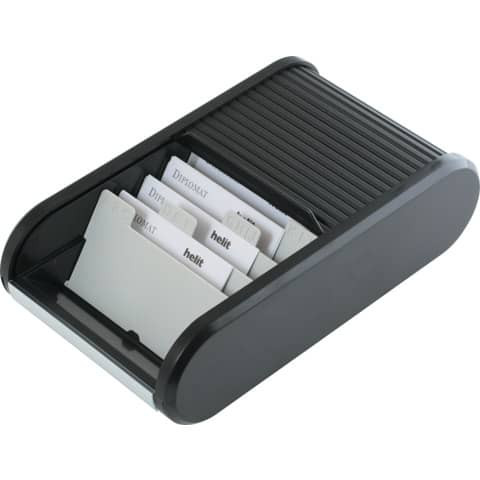 Visitenkartenbox Linear - für 300 Karten, schwarz