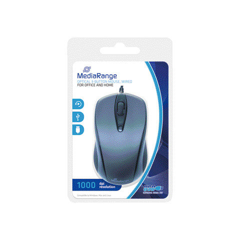 Maus optisch schwarz MEDIARANGE MROS201 OfficeHome