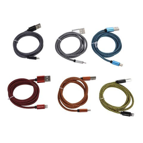 Ladekabel Lightning Nylon 1m sortiert TK 40 43 00 68