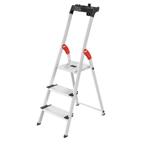 Sicherheitsleiter 3 Stufen silber HAILO 8040-307 L80 ComfortLine