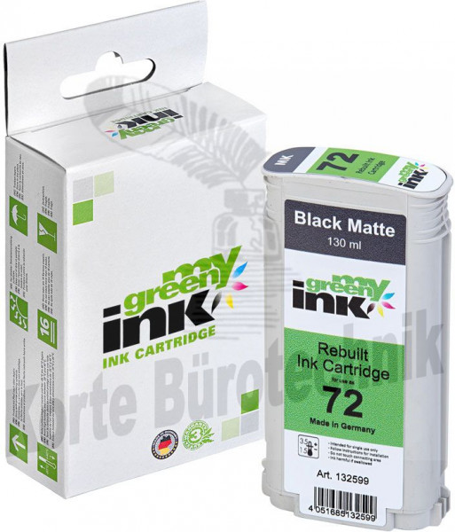 my green ink Tintenpatrone schwarz (132599) ersetzt C9403A, 72