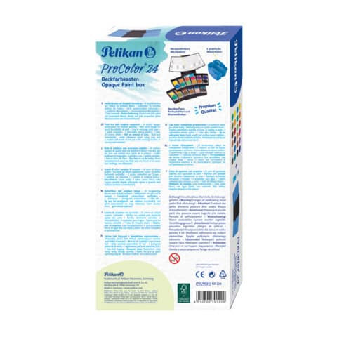 Farbkasten 24ST ProColor schwarz/blau PELIKAN 300008244 701228 735/24