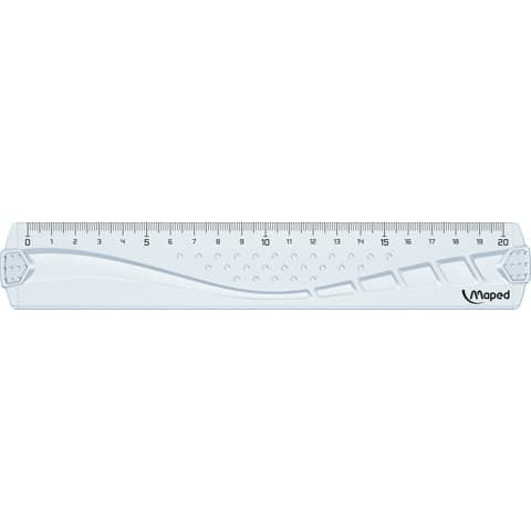 Plastiklineal Geometric Green 20cm MAPED 242020 in Papierhülse