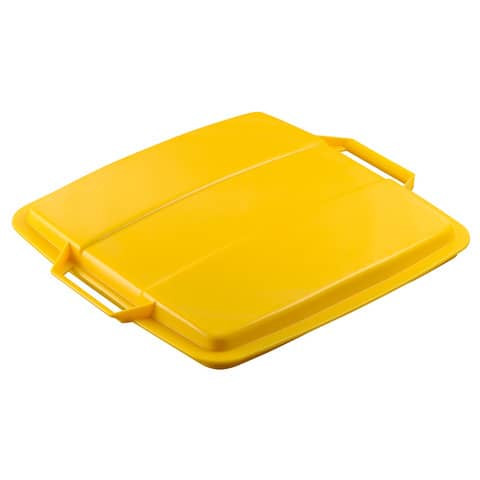 Papierkorb 90L PP+Deckel grau/gelb DURABLE VEH2012030 Durabin