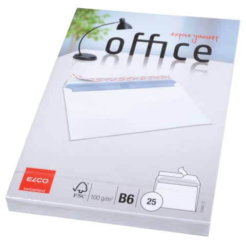 Briefhülle B6 100g HK weiß ELCO 74492.12 Innendr. 25St