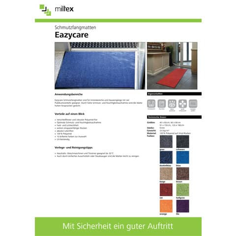Bodenschutzmatte EazyCare weinrot MILTEX 22043 120x180cm