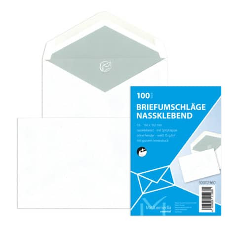 Briefhülle C6 100ST weiß MAILMEDIA 30002360
