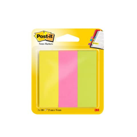PageMarker 25x76mm Neonfarben POST IT 671-3 3x100Bl