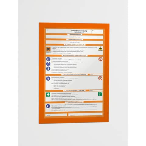 Magnetrahmen DURAFRAME® A4 DURABLE 4872 09 sk orange 2St