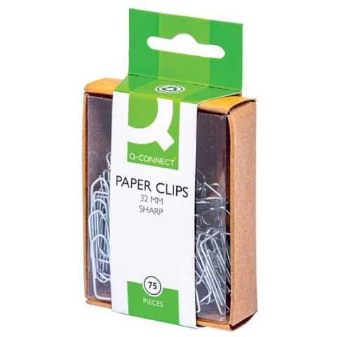 Büroklammern 32mm verz spitz Q-CONNECT KF02022 75St