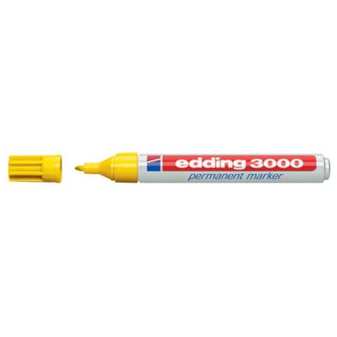 Permanentmarker 3000 1,5-3mm gelb EDDING 3000-005 Rundspitze nachfüllbar