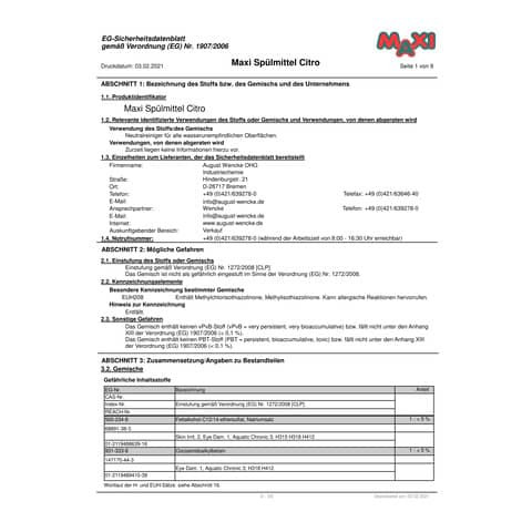 Spülmittel Citro 5L MAXI 14906