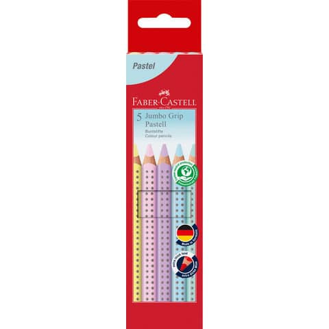 Farbstiftetui 5ST Jumbo Grip Pastell sor FABER CASTELL 110991
