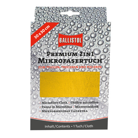 Premium Mikrofasertuch, gelb, 30x30 cm BALLISTOL 23734