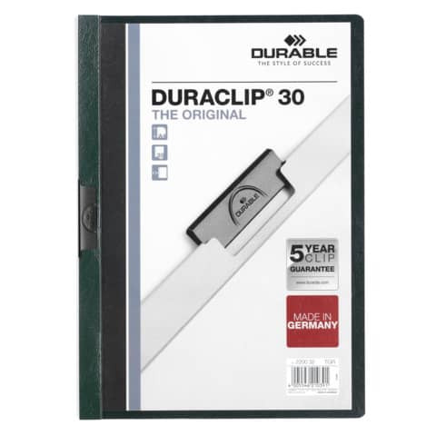 Klemmmappe Duraclip A4 petrol DURABLE 2200 32 30 Blatt