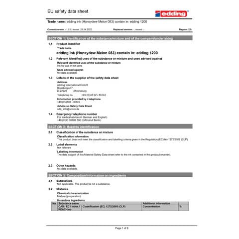 Faserschreiber 6ST Pastell sortiert EDDING 1200-6-999 1200/6S