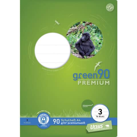 Heft LIN3 A4 16 Blatt 21 Doppellinien STAUFEN PREMIO 040782003 90g
