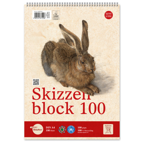 Skizzenblock A4 100BL weiß Edition DÜRER 040900000 100g