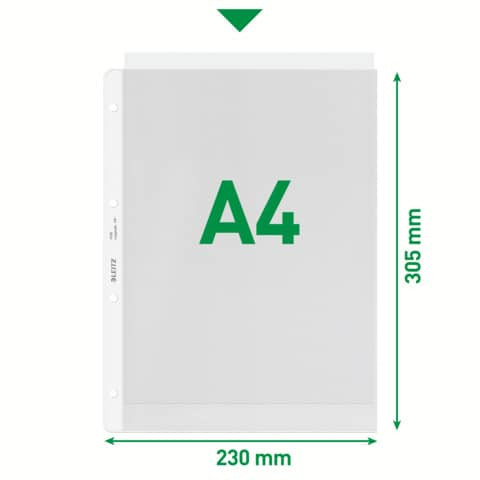 Prospekthülle A4 genarbt LEITZ 4700-00-03