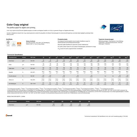 Kopierpapier A3 125 BL 250g COLOR COPY 8687B25B