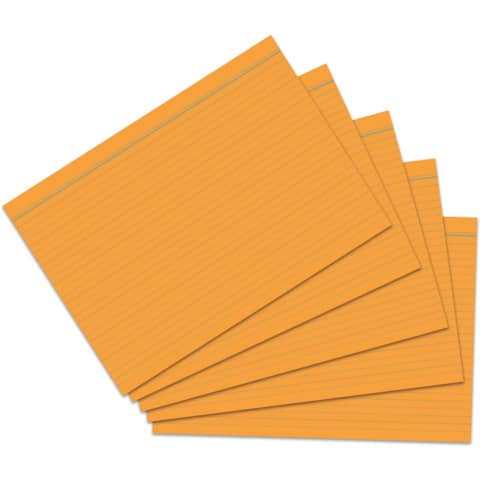 Karteikarte A7 100 ST orange RNK 115076 liniert