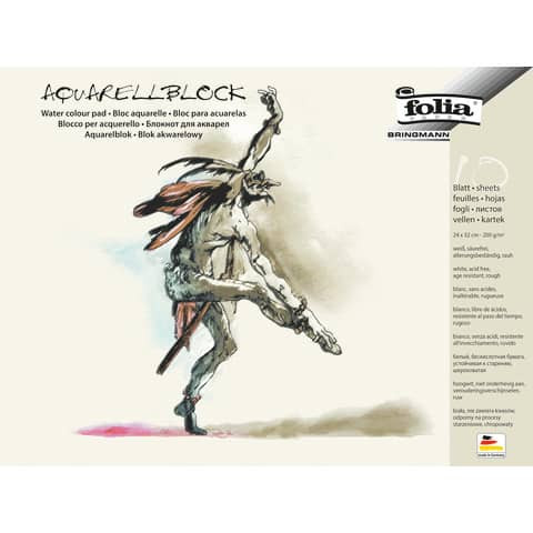Aquarellblock 24x32cm FOLIA 8332 10Bg/200g