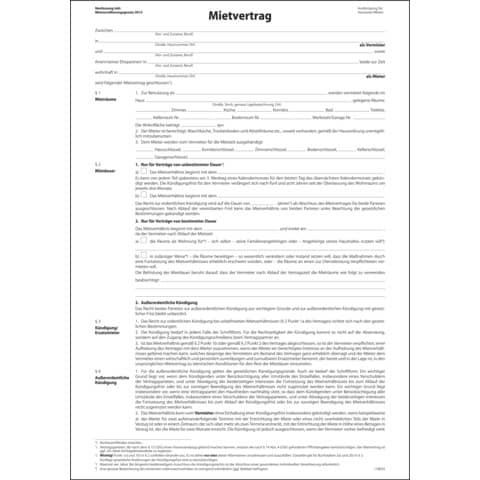 Mietvertrag A4 Einheitsm. SIGEL MV464 4seitig Einheitsmi